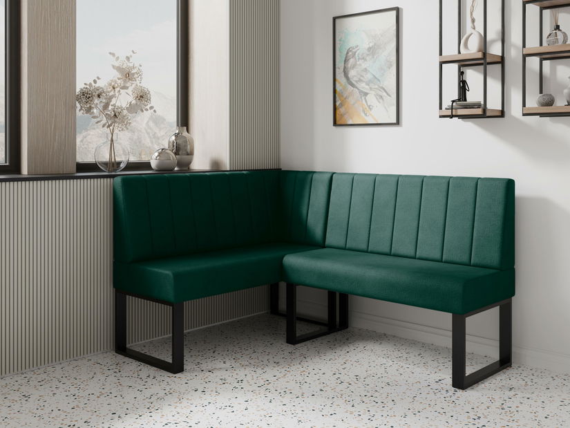 Rohová lavice Mondeo 140x200 (tmavě zelená) (L)