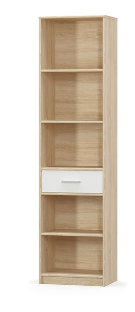 Regál Terrell (dub sonoma + bílá)