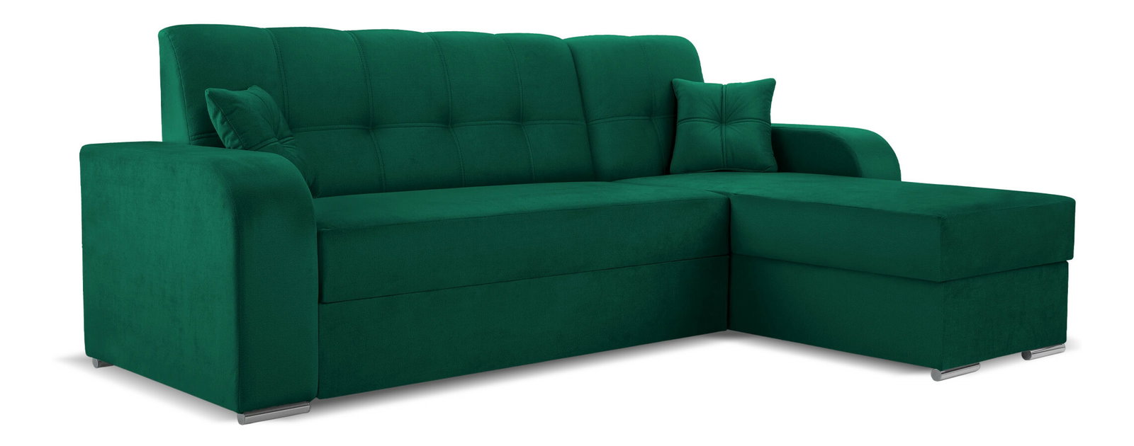 Rohová sedací souprava Ottawa (tmavě zelená) (P)