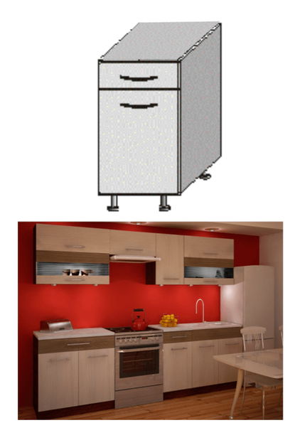 Dolní kuchyňská skříňka D-40 Igo