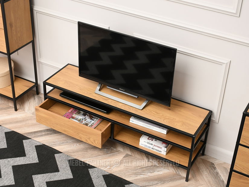 TV stolek/skříňka Soren Rtv (dub + černá)