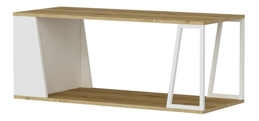 Konferenční stolek Nidupe 2 (dub safírový + bílá)