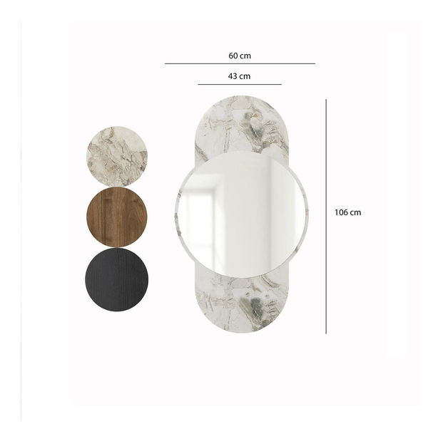 Zrcadlo Bibeke (mramor světlý)