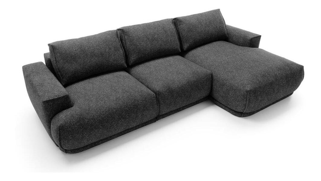 Rohová sedací souprava Dita (P) (grafit + černá)