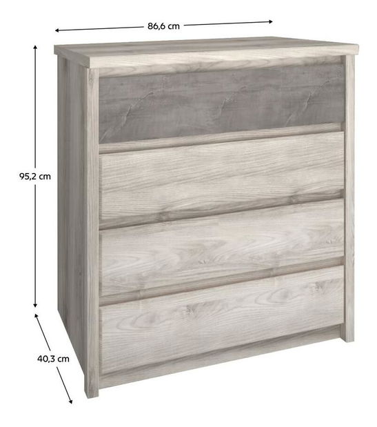 Komoda Jess new (kaštan nairobi + onyx)