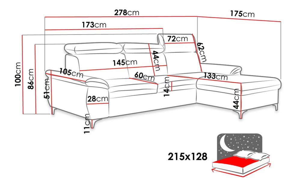 Rohová sedací souprava Chazzy A (šedá)