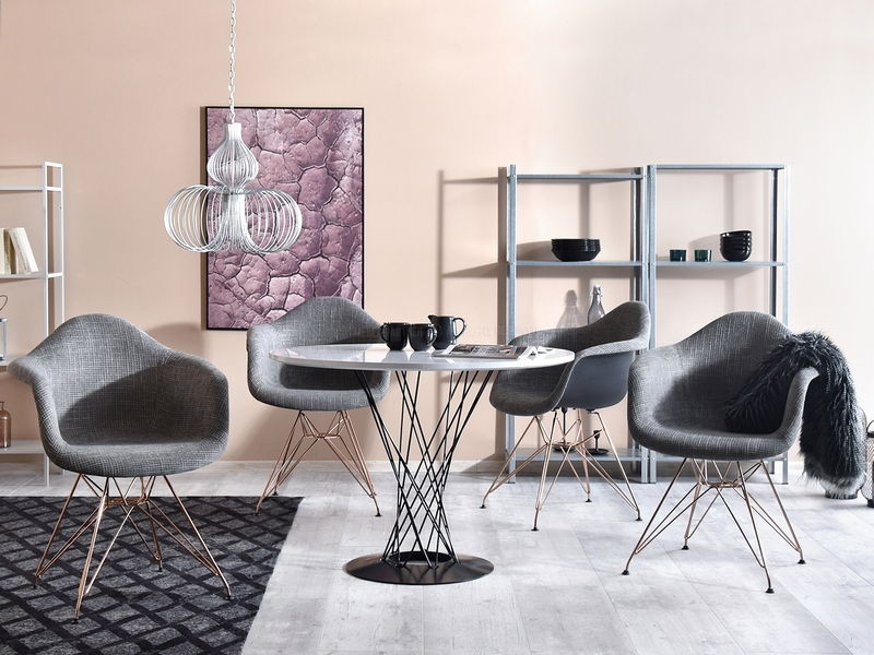 Jídelní stůl Torpedo (bílá + černá)