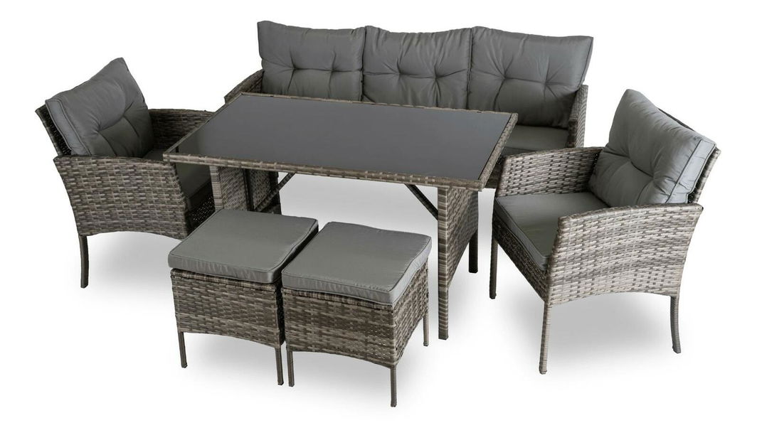 Zahradní set Adaptarlas (šedá) (pro 7 osob)