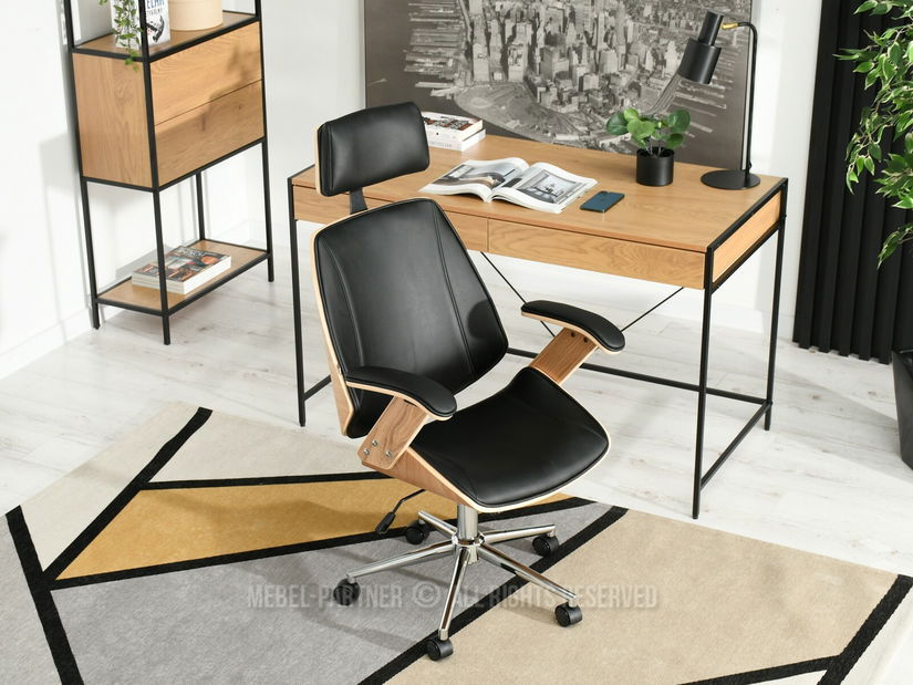 Křeslo Franc (dub černý + chromová)