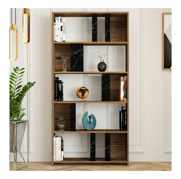 Regál Limba (ořech + černá)