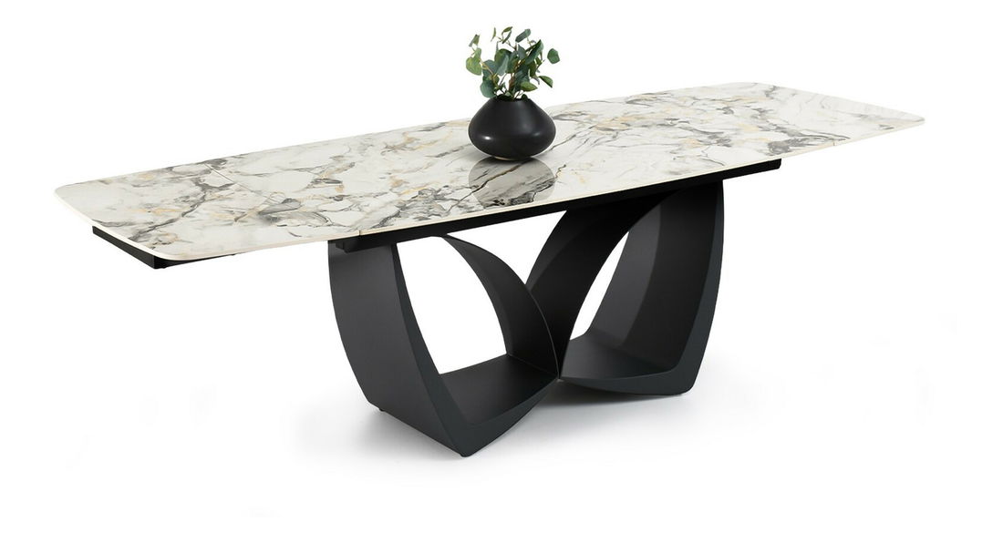 Jídelní stůl Carteles (mramor + černá)
