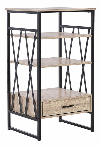 Regál Keeza (světlé dřevo)