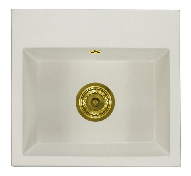 Kuchyňský dřez Donius (bílá) (se 3 otvory pro baterii)