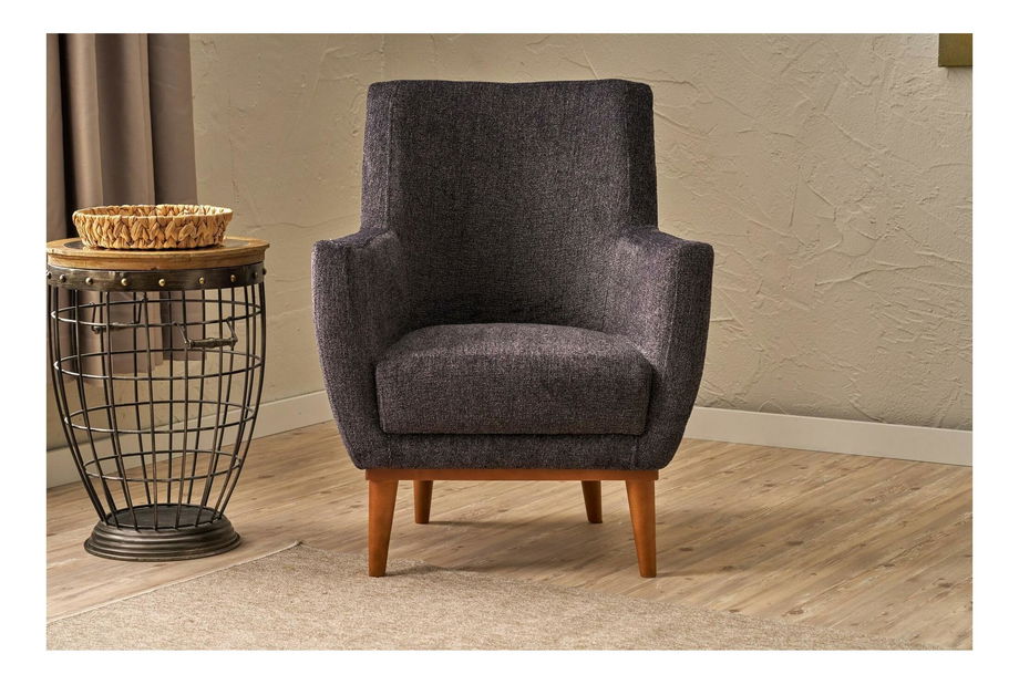 Křeslo Goncoletta (antracit + ořech)