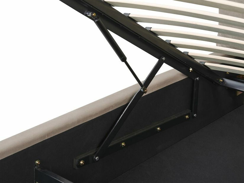 Manželská postel 180 cm Berit (béžová) (s roštem) (s úl. prostorem)