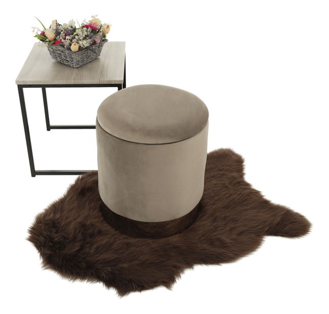 Taburet Annin (šedohnědá)