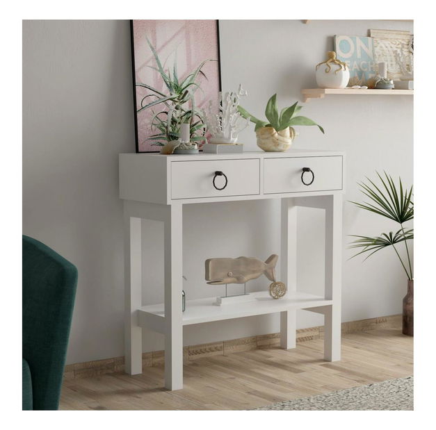 Konzolový stolek Sitona (bílá)