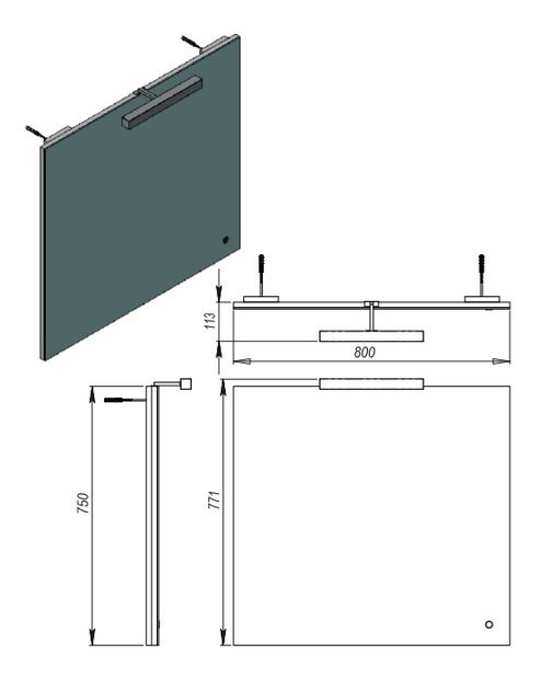 Zrcadlo Juventa Zlata ZlM-85 W (s poličkou, LED osvětlením a pohybovým senzorem)