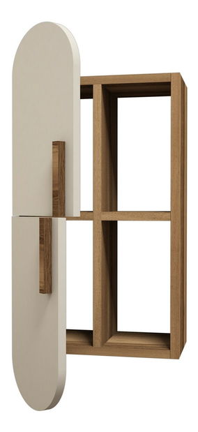 Polička Dolphie (Ořech + Krémová)