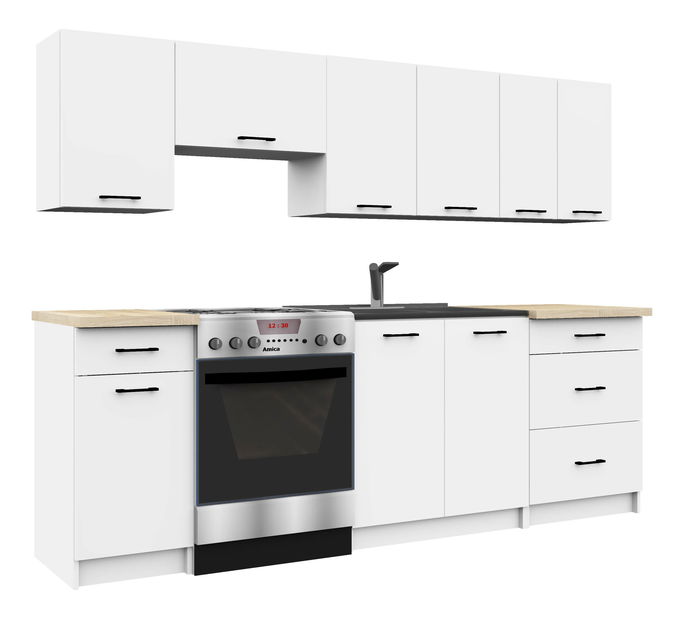 Dolní kuchyňská skříňka Ozara S60 3S (bílá)