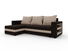 Rohová sedací souprava Simpney (hnědá + béžová) (L)
