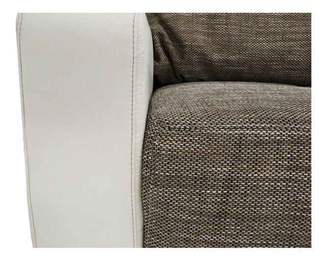 Rohová sedací souprava Olubria (krémová + hnědá) (P)