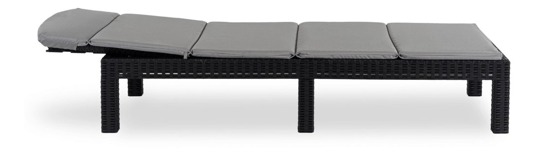 Zahradní lehátko Logro (černá)