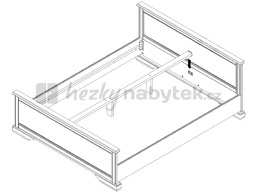 Manželská postel 160 cm BRW STYLIUS NLOZ 160