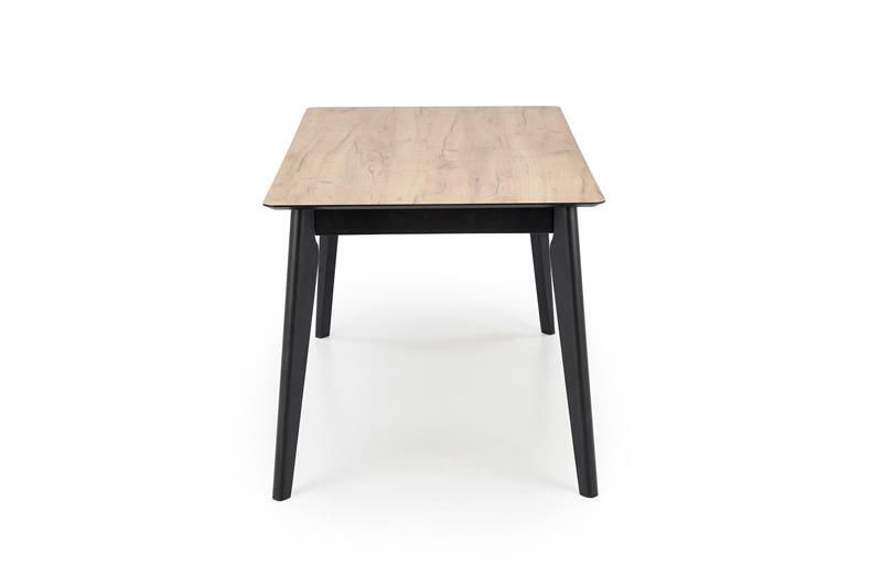 Jídelní stůl Guliano (dub wotan + černá) (pro 6 až 8 osob)