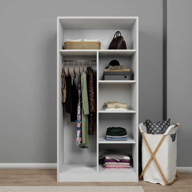Šatní skříň Luckiny S (bílá)