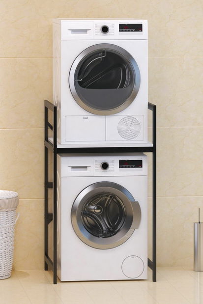 Skříňka na pračku Center (bílá + černá)