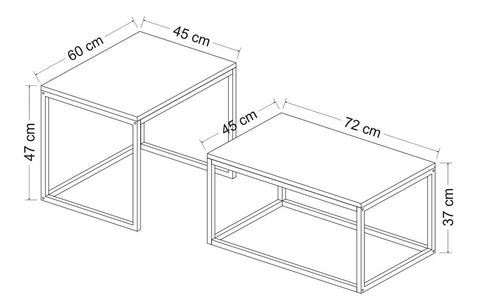 Set 2ks. konferenčních stolků Lajka (Černá) *bazar
