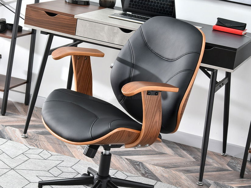 Židle Raynold (ořech tmavý + černá)