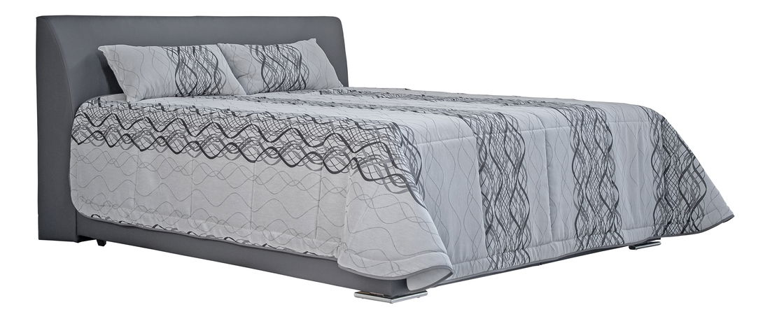 Manželská postel 180 cm Blanář Hellen (tmavě šedá) (s rošty a matracemi Ivana Plus)