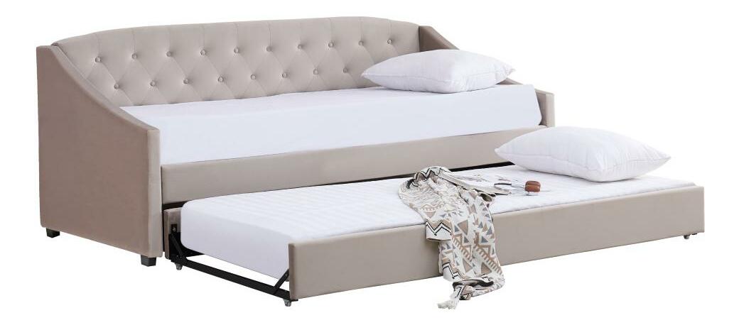 Rozkládací postel 90 cm Asesorar (hnědošedá)