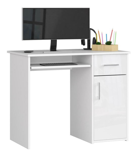 PC stolek Padma (bílá + lesk bílý)