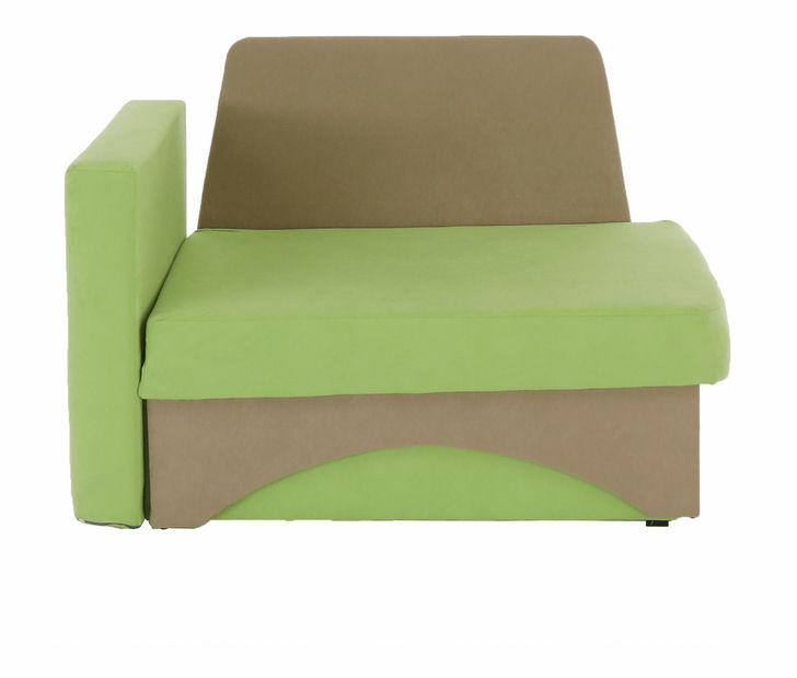 Dětská pohovka Kuboš zelená + béžová (L)