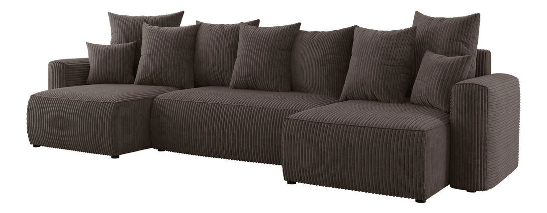 Rohová sedačka Denia U (čokoládová) (L)