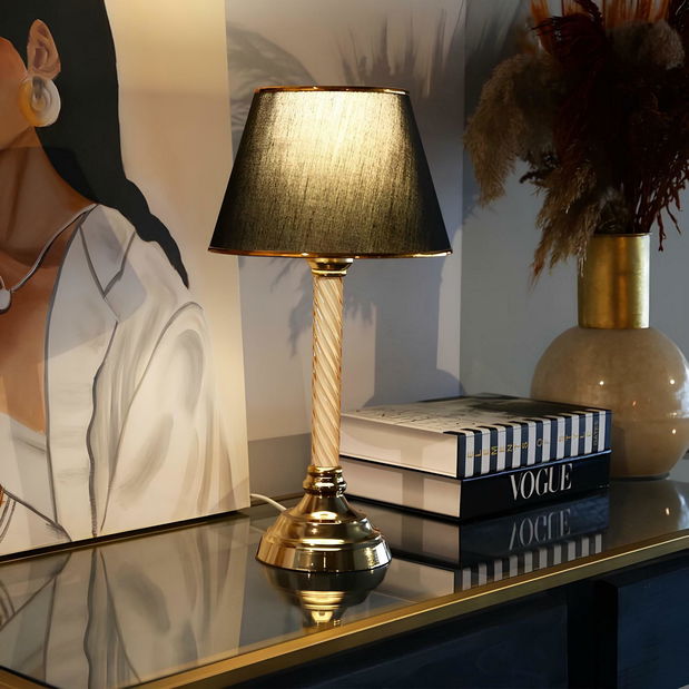 Stolní lampa Lugunssa 1 (černá + zlatá)