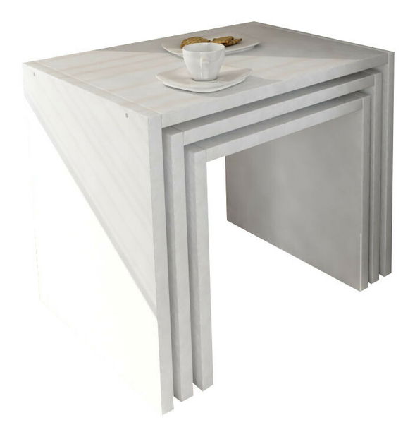 Set konferenčních stolků Zuriel (Bílá)