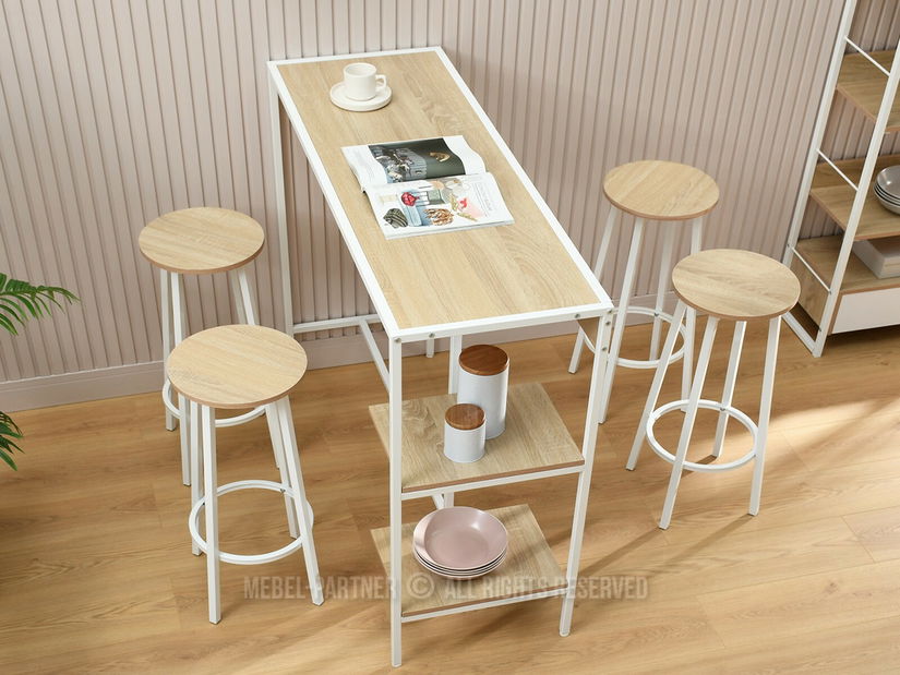 Barová židle Boredom (bílá)