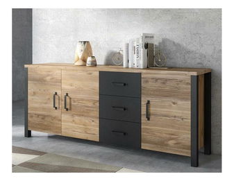 Komoda Olan 3D3S (appenzeller + černá)