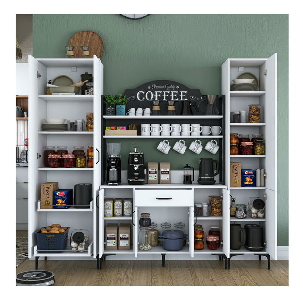 Set kuchyňských skříněk Jenaretta 50 (bílá + černá)