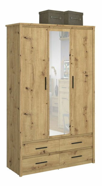 Šatní skříň IRON (dub artisan)