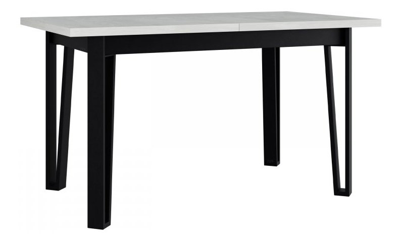 Rozkládací jídelní stůl Elarna 80 x 140 180 III (bílá + černá) (pro 4-8 osob)