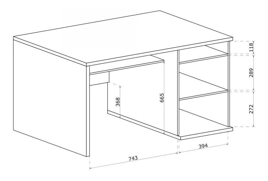 PC stolek Claudi 19 (dub artisan)