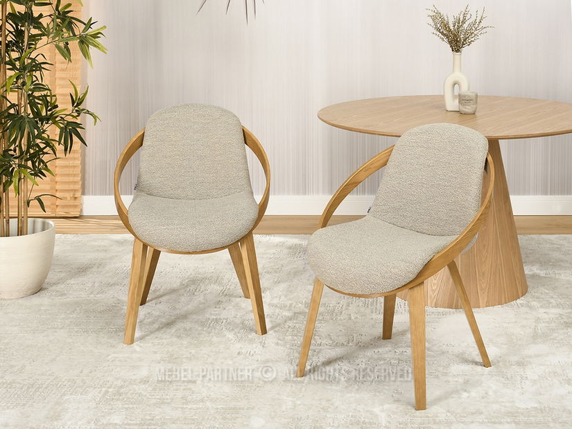 Židle Lila K (béžová + dub)