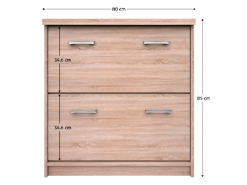Botník (skříňka na boty) Topta Typ 25 2K (dub sonoma)