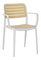 Zahradní židle Kartos 2 (bílá + béžová)
