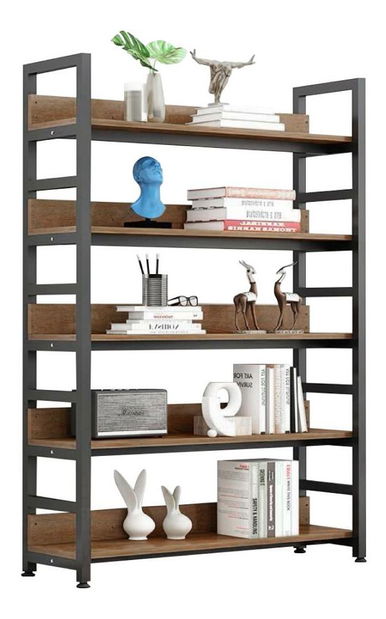 Regál Jandes 1 (dub tmavý + černá)